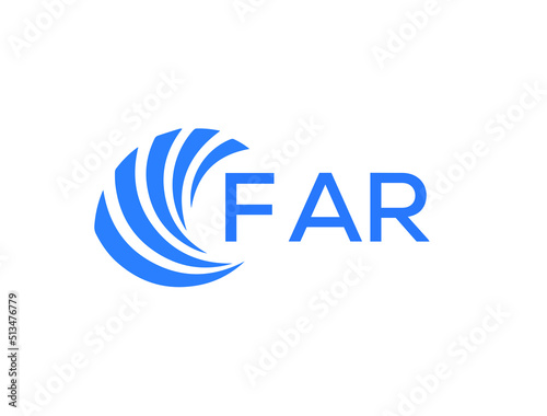 FAR Flat accounting logo design on white background. FAR creative initials Growth graph letter logo concept. FAR business finance logo design.
 photo