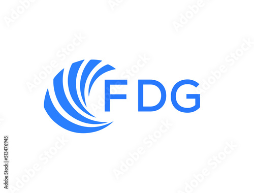 FDG Flat accounting logo design on white background. FDG creative initials Growth graph letter logo concept. FDG business finance logo design.
 photo