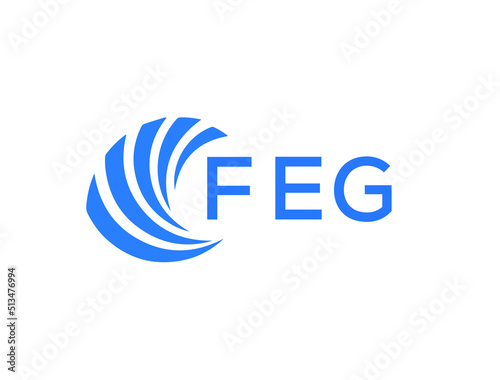 FEG Flat accounting logo design on white background. FEG creative initials Growth graph letter logo concept. FEG business finance logo design.
 photo