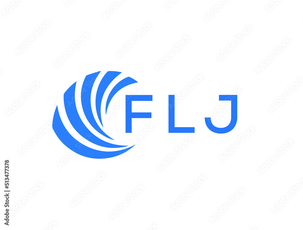 FLJ Flat accounting logo design on white background. FLJ creative initials Growth graph letter logo concept. FLJ business finance logo design.
