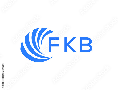 FKB Flat accounting logo design on white background. FKB creative initials Growth graph letter logo concept. FKB business finance logo design.
 photo