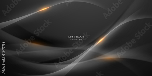 Modern Abstract Black Background With Elegant Elements Vector Illustration