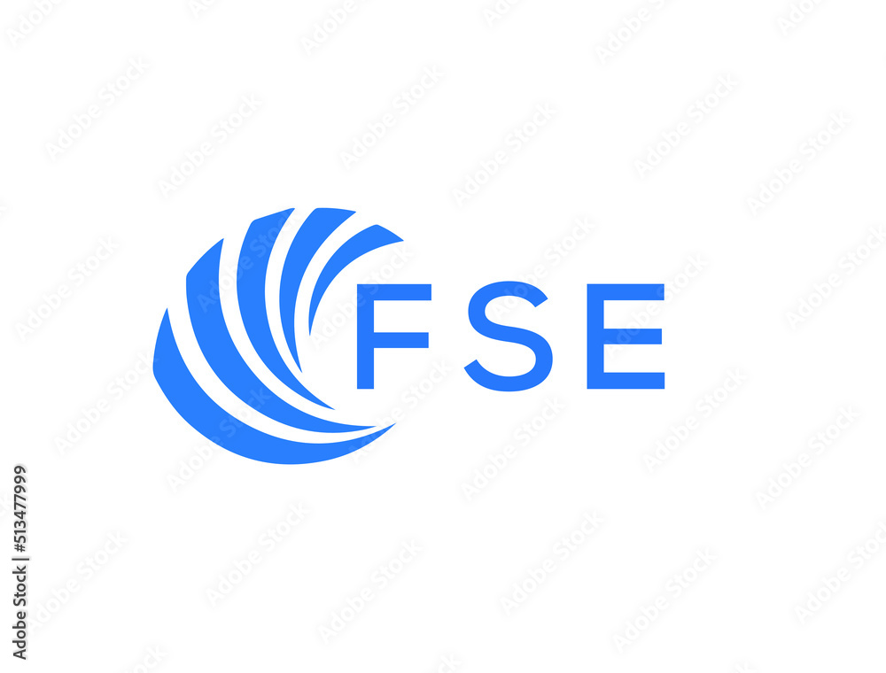 FSE Flat accounting logo design on white background. FSE creative initials Growth graph letter logo concept. FSE business finance logo design.
