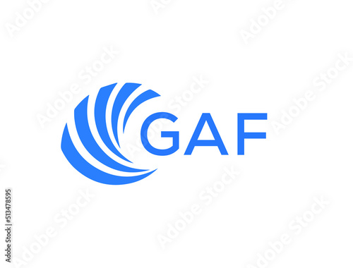 GAF Flat accounting logo design on white background. GAF creative initials Growth graph letter logo concept. GAF business finance logo design.
