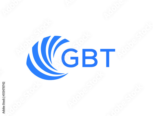 GBT Flat accounting logo design on white background. GBT creative initials Growth graph letter logo concept. GBT business finance logo design.
 photo