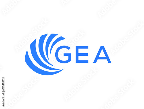 GEA Flat accounting logo design on white background. GEA creative initials Growth graph letter logo concept. GEA business finance logo design.
