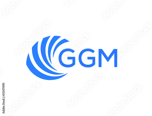 GGM Flat accounting logo design on white background. GGM creative initials Growth graph letter logo concept. GGM business finance logo design.
 photo