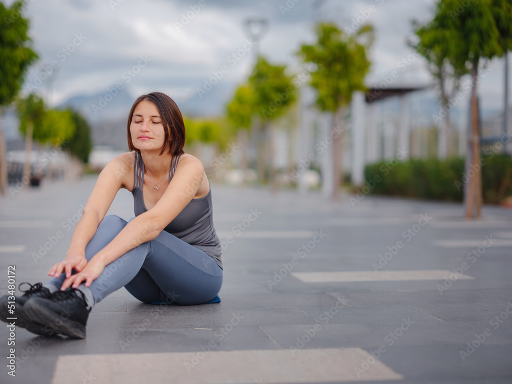 Fototapeta premium outdoor sports, workout and wellness concept.