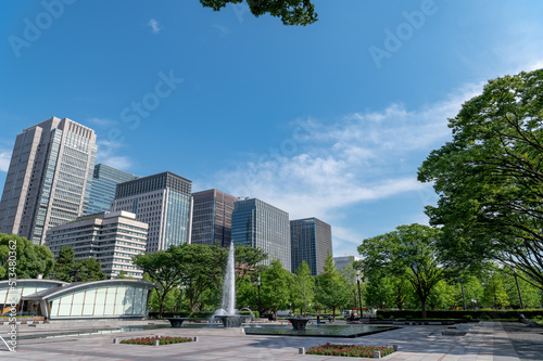 東京都千代田区丸の内から見た東京の都市景観