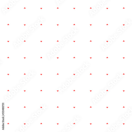 Abstract red dead end sign seamless geometric tile grid pattern on white background