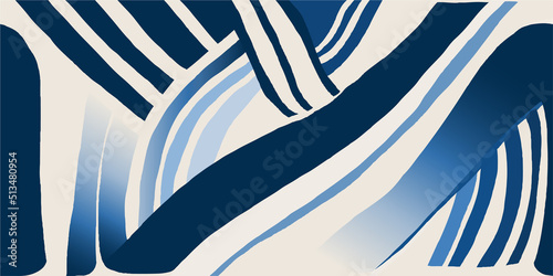 Minimalist striped trendy abstract pattern. Modern vector template for design.