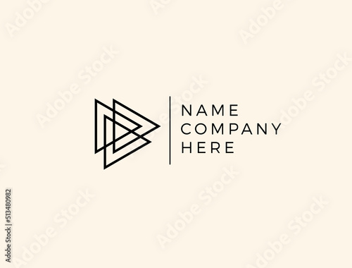 Abstract business logo template. Creative geometric triangle logo design concept. 