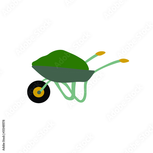 Garden cart. Vector illustration.Summer ,work the garden. Cartoon illustration.
