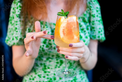 Fresh citrus summer ice cocktail