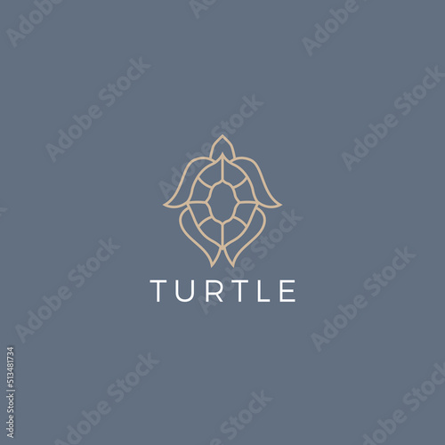 Turtle logo design. Modern icon. Sea turtle illustration.
