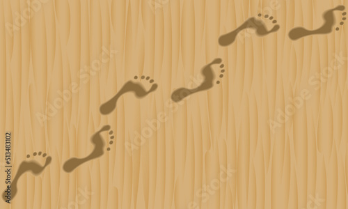 Human footprints