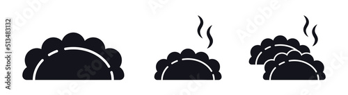 Gyoza dumpling food vector icon
