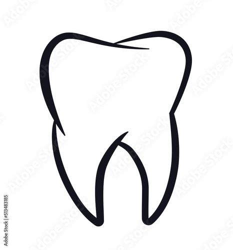 Tooth symbol dentist vector icon