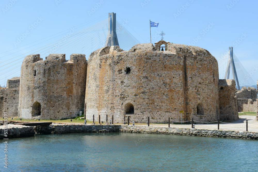 The fort of Rio near Patras in Greece