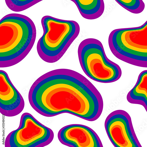 LGBT pattern colorful and vibrant in rainbow colors