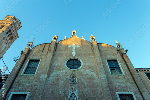 Santa Maria Gloriosa dei Frari church in Venice on a summer day photo