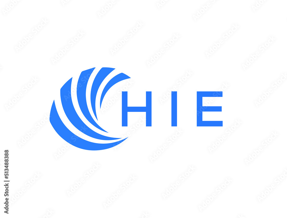 HIE Flat accounting logo design on white background. HIE creative initials Growth graph letter logo concept. HIE business finance logo design.
