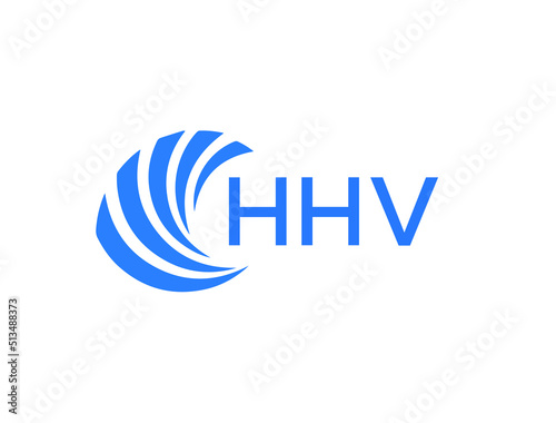 HHV Flat accounting logo design on white background. HHV creative initials Growth graph letter logo concept. HHV business finance logo design. 