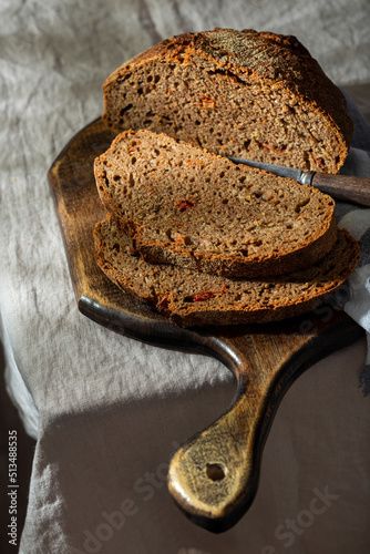 whole wheat bread with sundried tomatoes and herbs