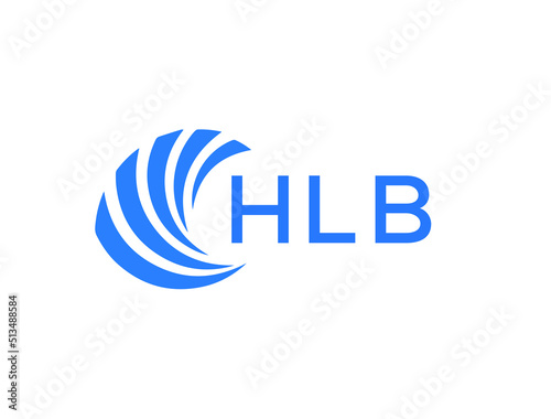 HLB Flat accounting logo design on white background. HLB creative initials Growth graph letter logo concept. HLB business finance logo design. 