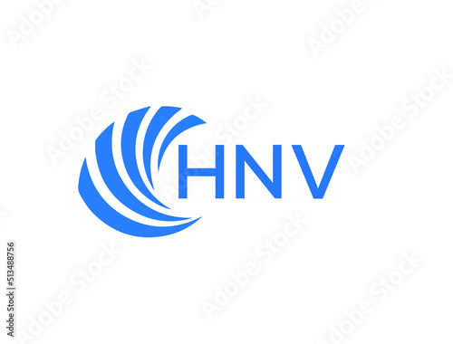 HNV Flat accounting logo design on white background. HNV creative initials Growth graph letter logo concept. HNV business finance logo design.
 photo