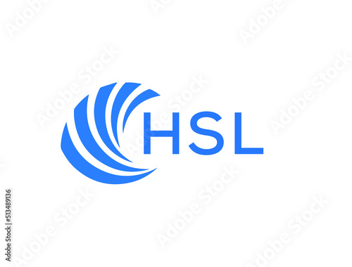 HSL Flat accounting logo design on white background. HSL creative initials Growth graph letter logo concept. HSL business finance logo design.
 photo