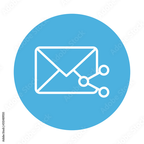 Email Share Vector icon which is suitable for commercial work and easily modify or edit it

