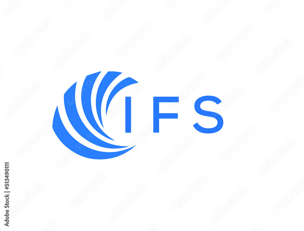 IFS Flat accounting logo design on white background. IFS creative initials Growth graph letter logo concept. IFS business finance logo design.
