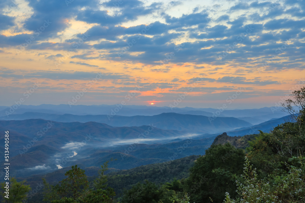 Beautiful landscape in the morning at Doi Samer Dao,Sri Nan National Park,Na Noi,Nan province,Northern Thailand.(selective focus) Beautiful landscape in the morning at Doi Samer Dao,Sri Nan National Park,Na Noi,Nan province,Northern Thailand.(selective focus)