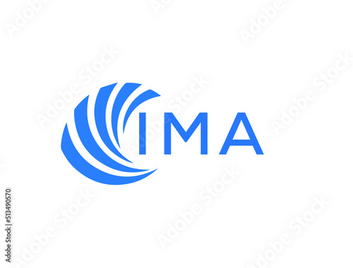 IMA Flat accounting logo design on white background. IMA creative initials Growth graph letter logo concept. IMA business finance logo design.
 photo