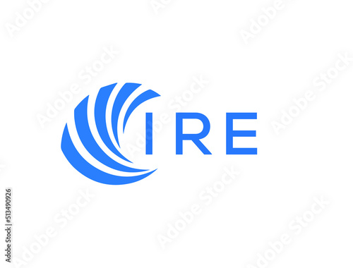 IRE Flat accounting logo design on white background. IRE creative initials Growth graph letter logo concept. IRE business finance logo design. 