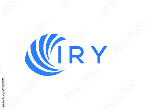 IRY Flat accounting logo design on white background. IRY creative initials Growth graph letter logo concept. IRY business finance logo design.
 photo