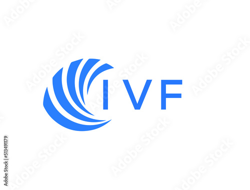 IVF Flat accounting logo design on white background. IVF creative initials Growth graph letter logo concept. IVF business finance logo design.
