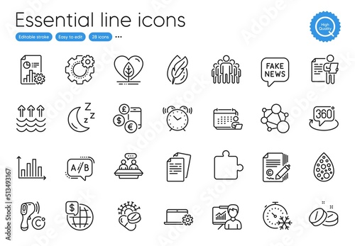 Local grown, Presentation and Notebook service line icons. Collection of Coronavirus pills, World money, Alarm clock icons. Freezing timer, Accounting, Moon web elements. Evaporation. Vector