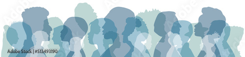 People together. Flat vector illustration.