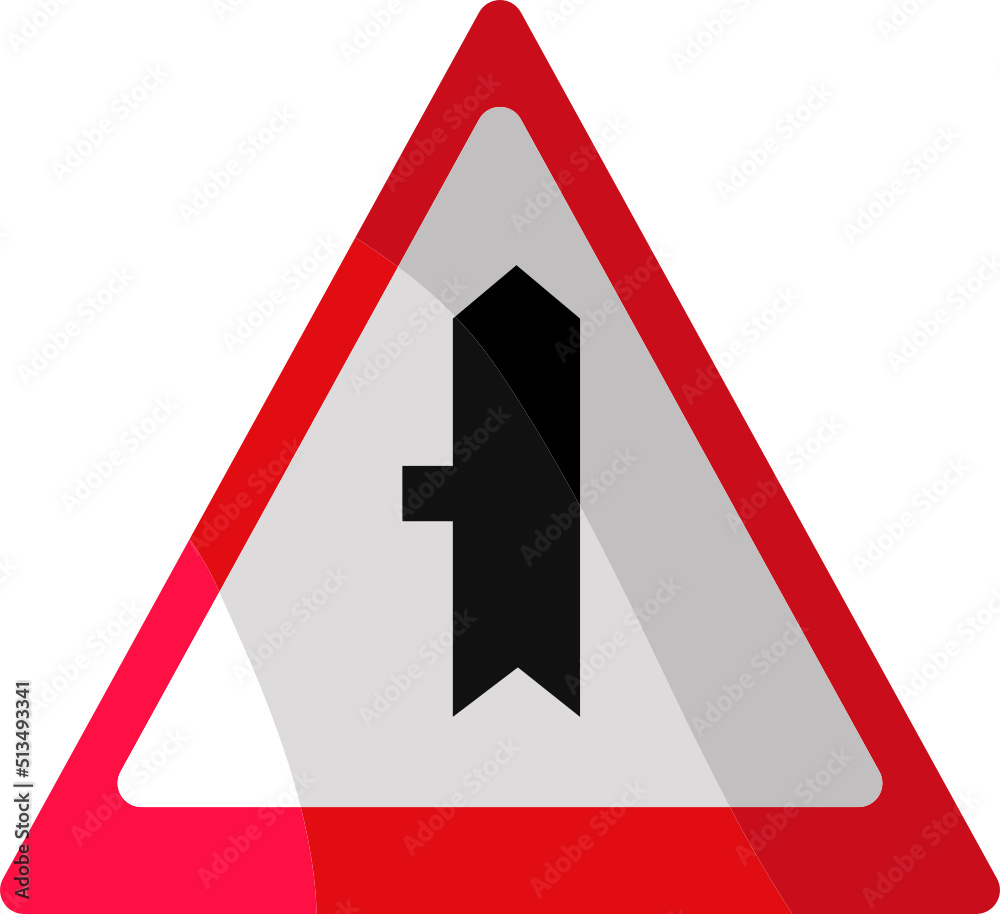 design of traffic signs and warnings red and white coloured icon vector 