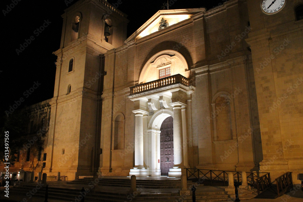 baroque church (st john co-cathedral) in valletta (malta) 