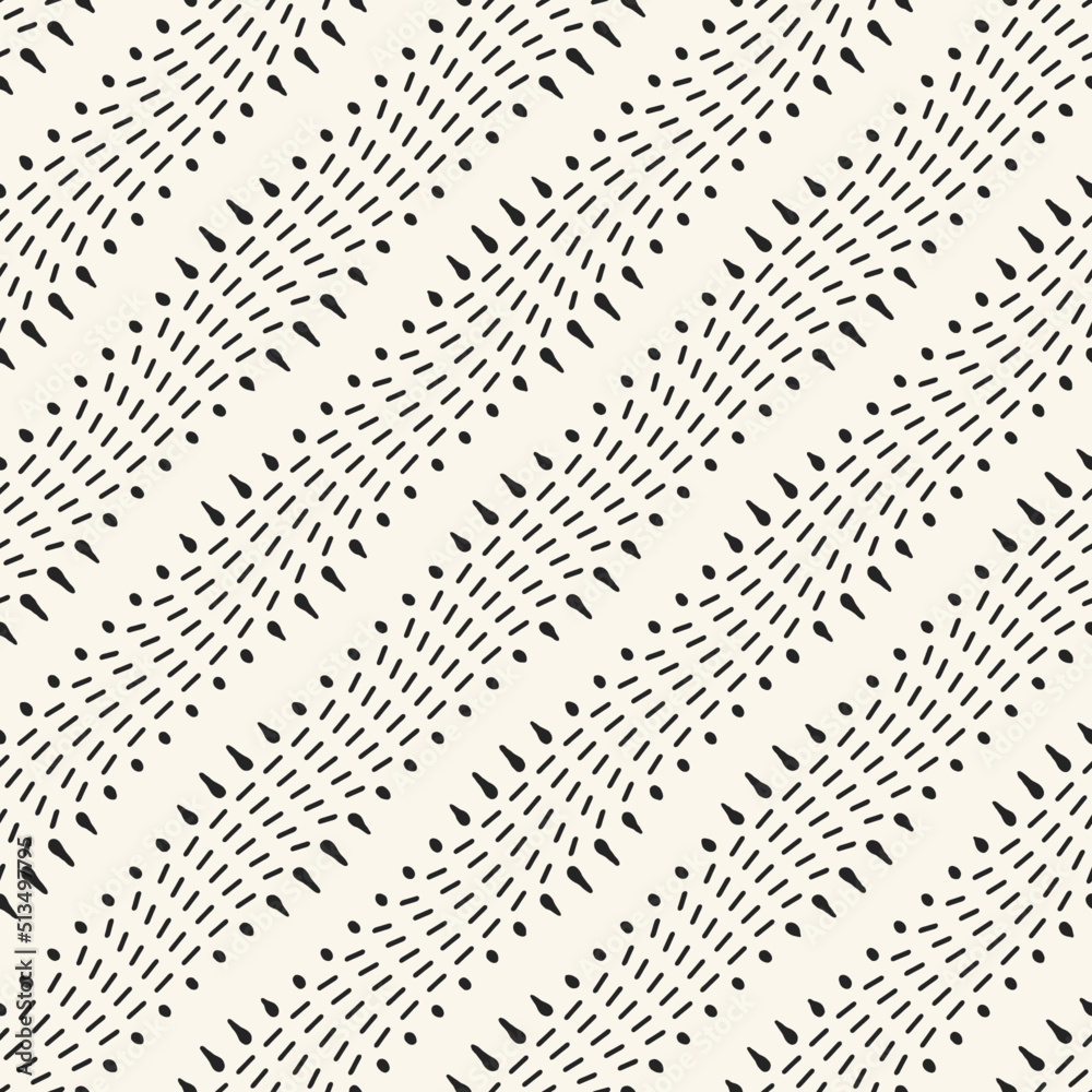 Monochrome Dashed and Dotted Diagonal Stripes Pattern Monochrome Dashed and Dotted Diagonal Stripes Pattern