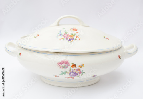 Antique porcelain soup bowl