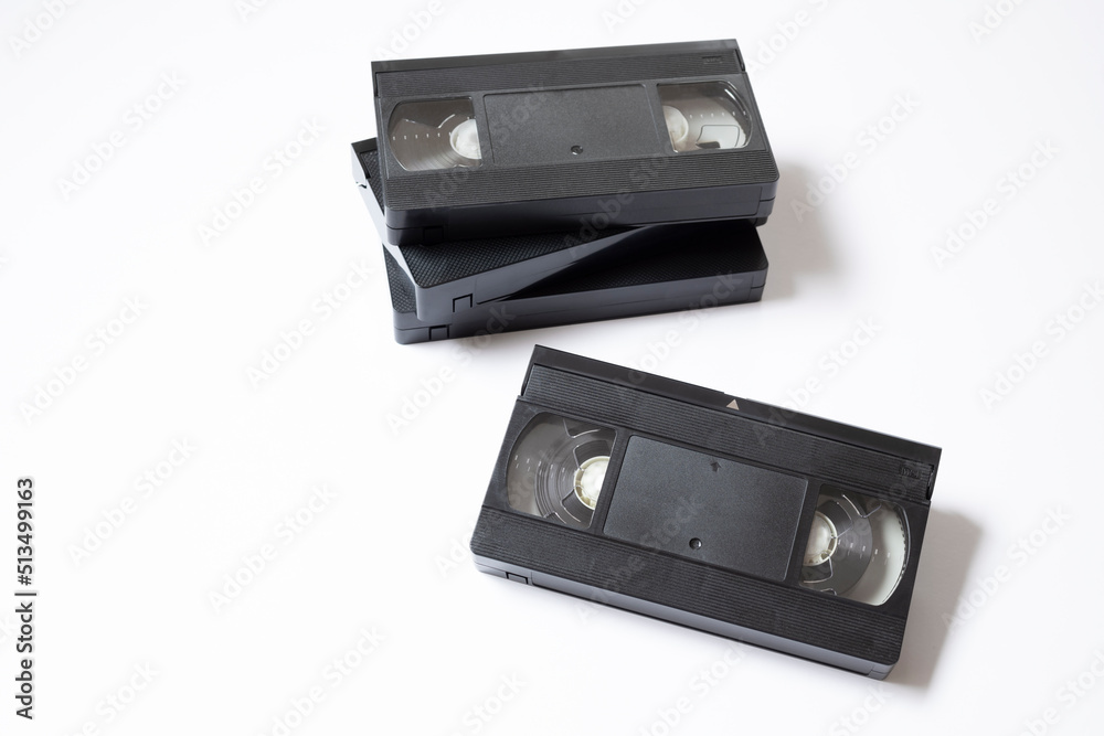昔のビデオテープ、VHSテープ