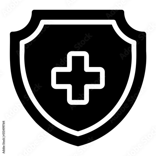 medical insurance glyph icon