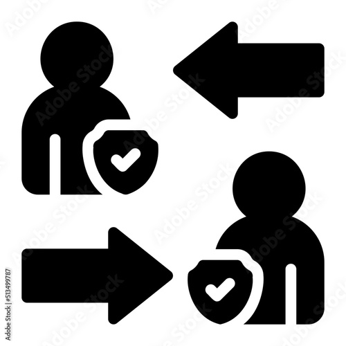peer to peer glyph icon