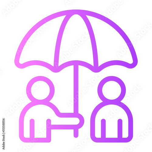 insurance agent gradient icon