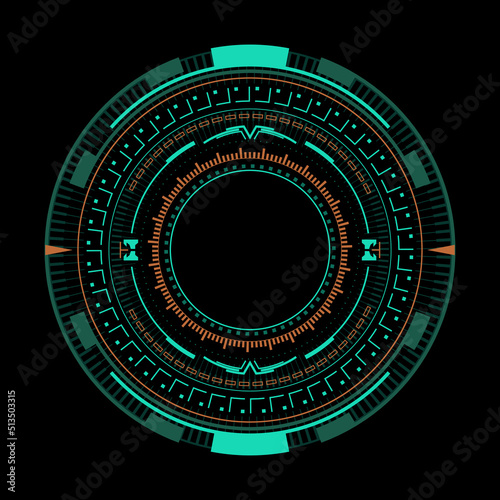 Futuristic circle element for the hud interface.