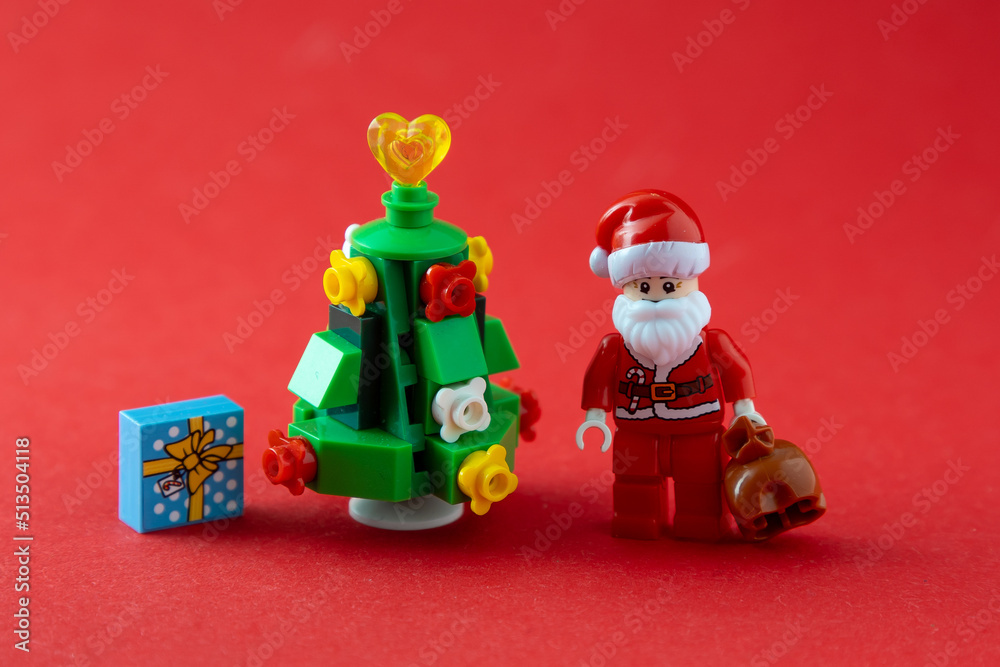 Red Santa Clause Torso w/ Candy Cane on Back - Official LEGO® Part – The  Brick Show Shop